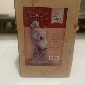 Polar Bears Sculpture - White